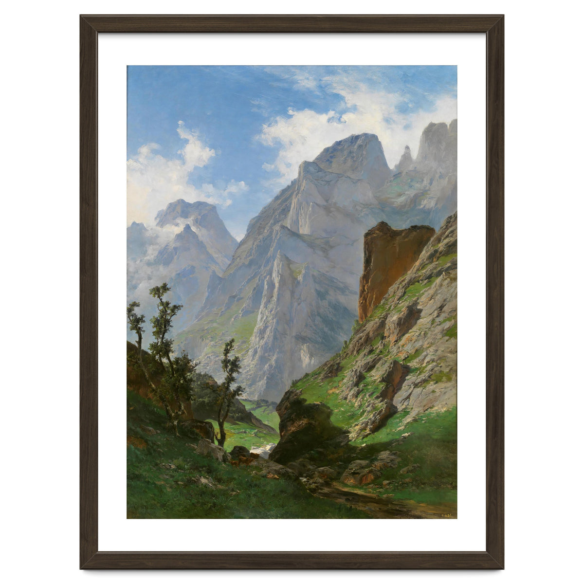 Carlos de Haes / 'Mancorbo Canal in Picos de Europa', 1876, Spanish School.