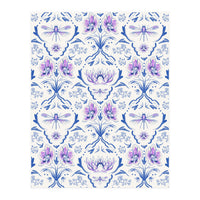 Bohemian Garden Blue Pattern (Print Only)