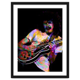 Carlos Santana . American Rock Guitarist Legend Colorful thumbnail