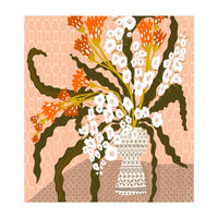 Floral Contemporary Still Life Peach Fuzz (Print Only)