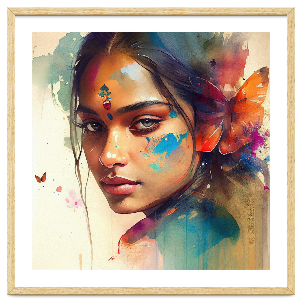 Butterfly Whisper Hindu Portrait