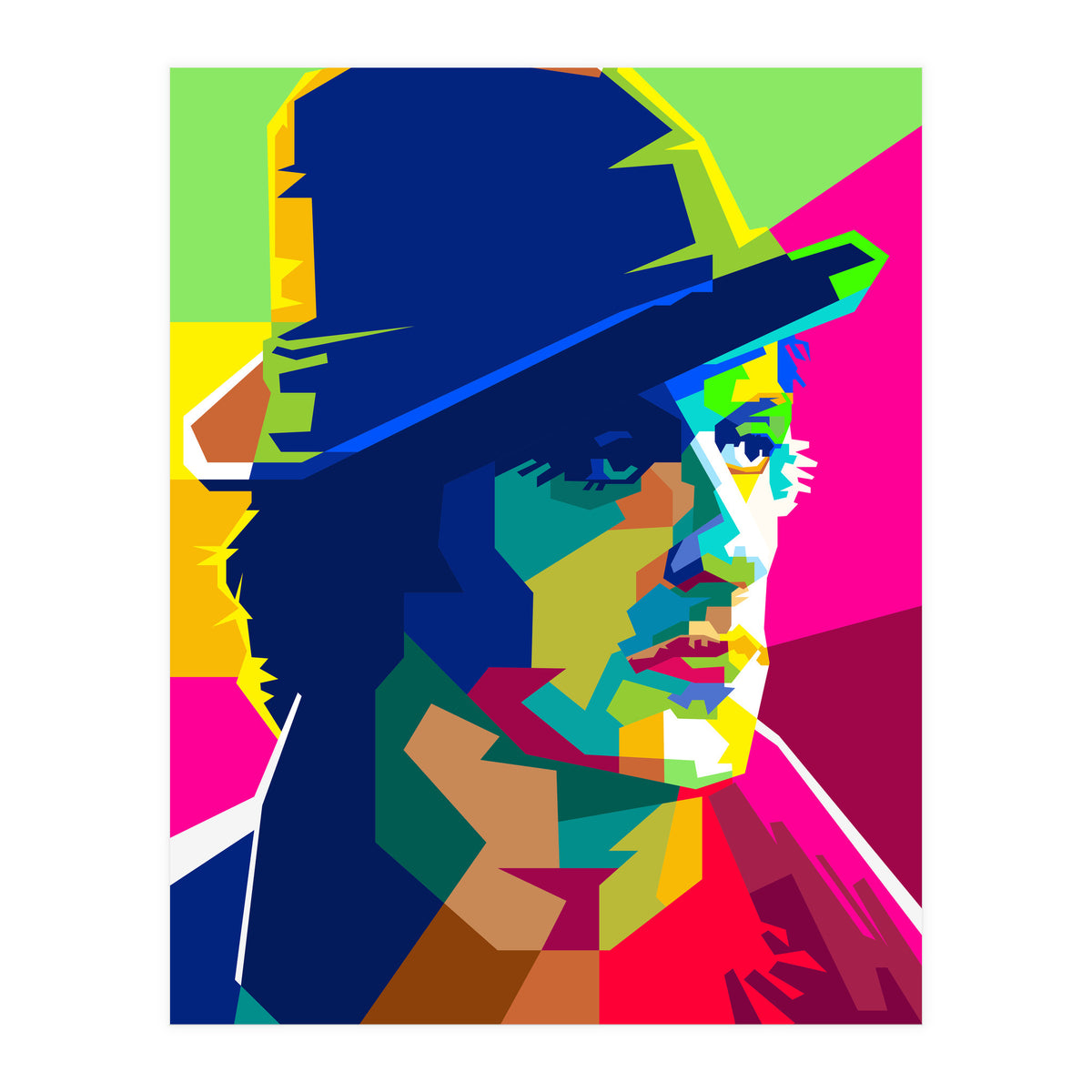 Sylvester Sly Stallone American Actor Pop Art WPAP    (Print Only)