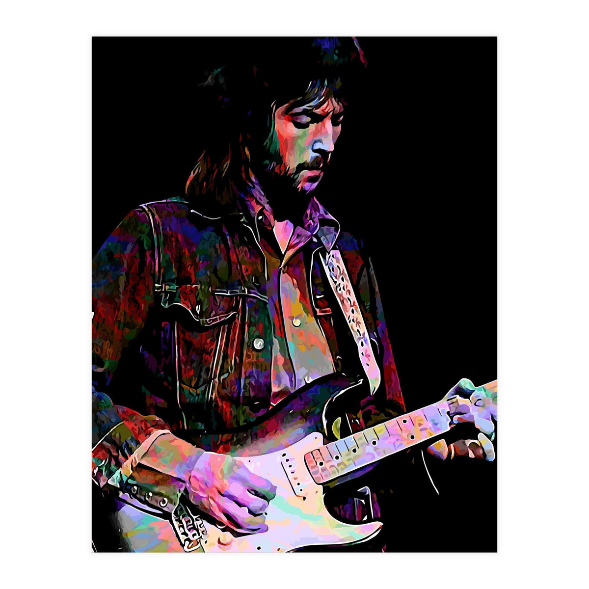 Eric Clapton Rock and Blues Guitarist Legend v2 (Print Only)