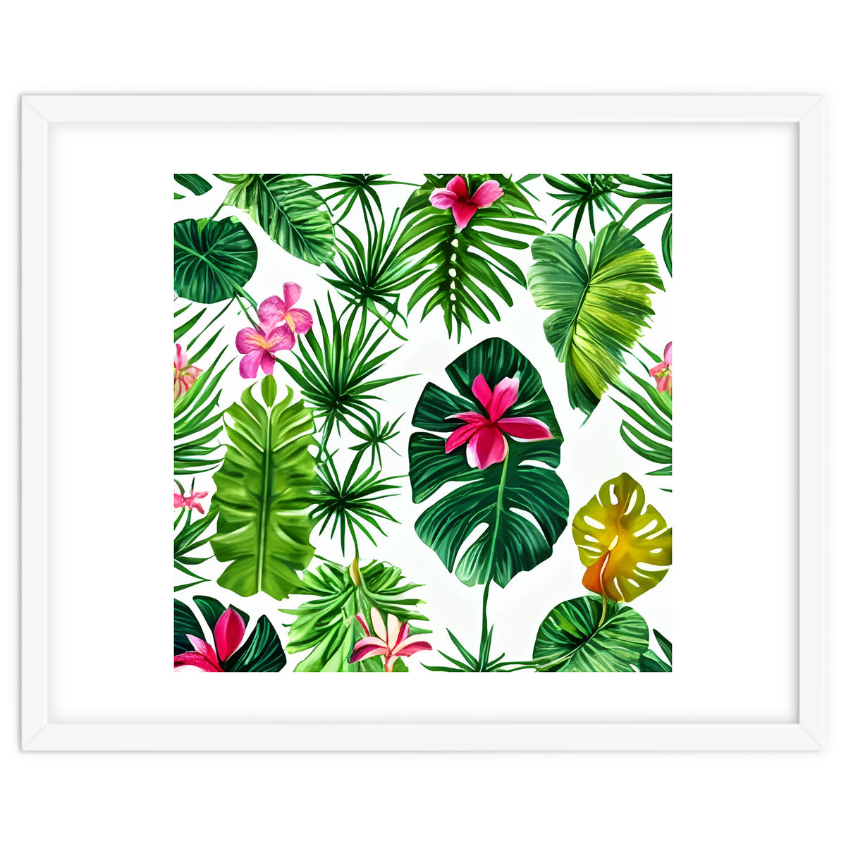 The Tropic, Banana Leaves Tropical Jungle Botanical, Palm Plants Monstera Nature, Bohemian Plants Floral
