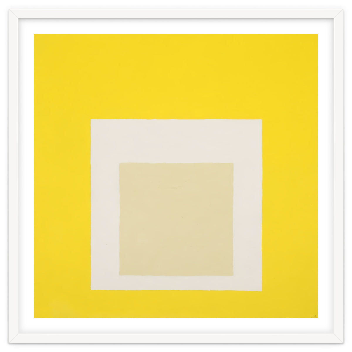 JOSEF ALBERS - HOMAGE TO THE SQUARE YELLOW WHITE