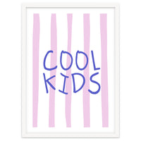 Cool Kids Club, Fun Playful Quote Print for Kids Room and Playroom Decor