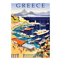 Greece, Fishing Boats on a Harbor (Print Only)