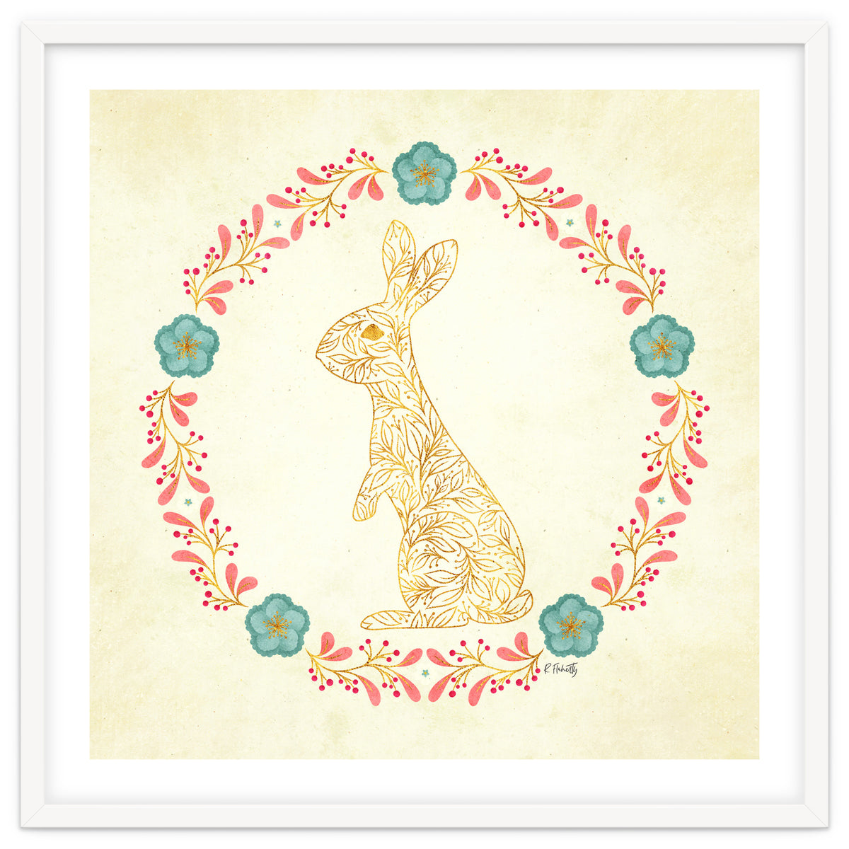 Floral Rabbit Wreath