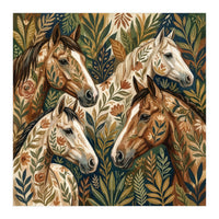 Equestrian Floral Harmony (Print Only)