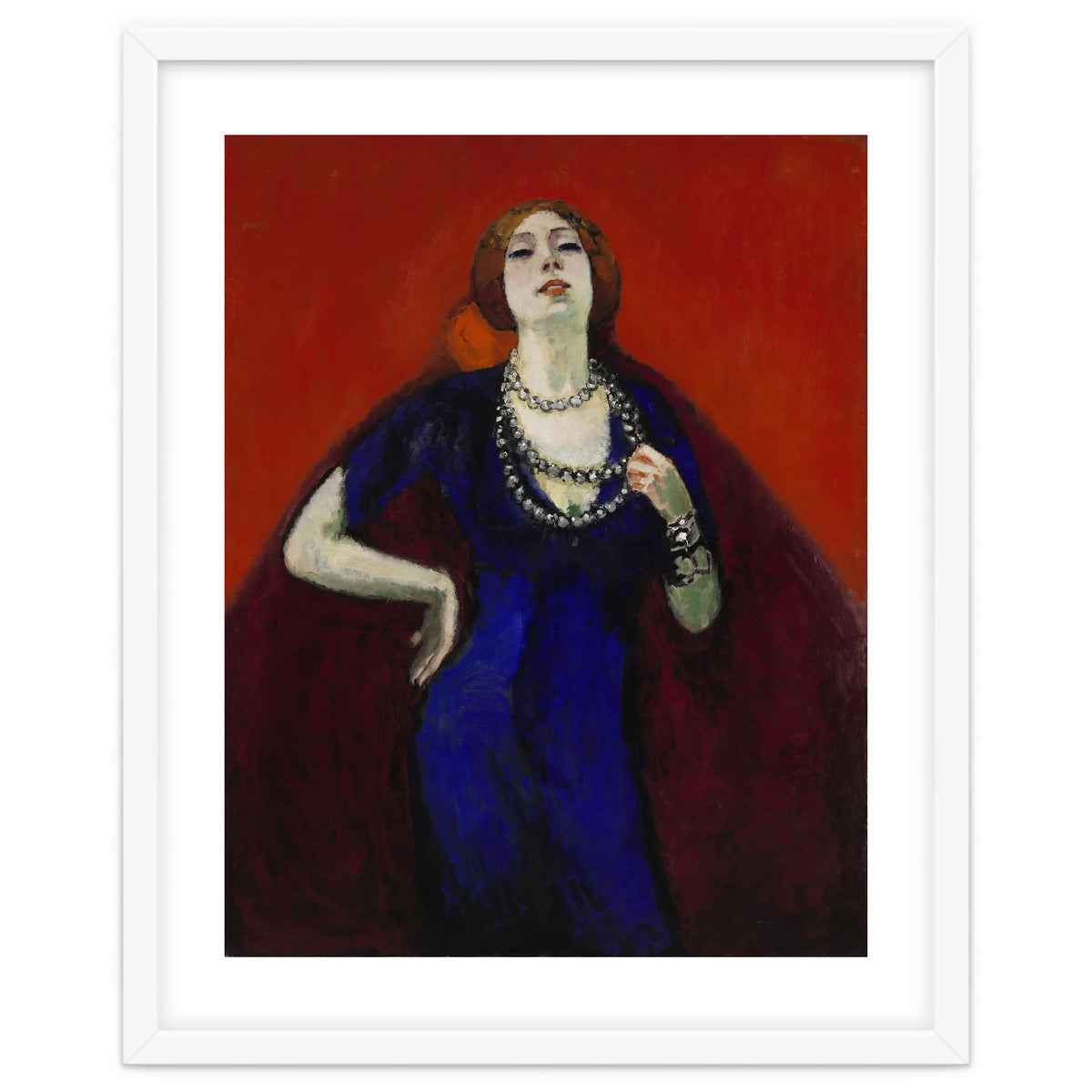 The Blue Dress. Date: 1911. Dimensions: 146.2 cm x 114.4 cm, 161.0 cm x 129.4 cm.