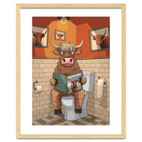 Highland Cow On The Toilet