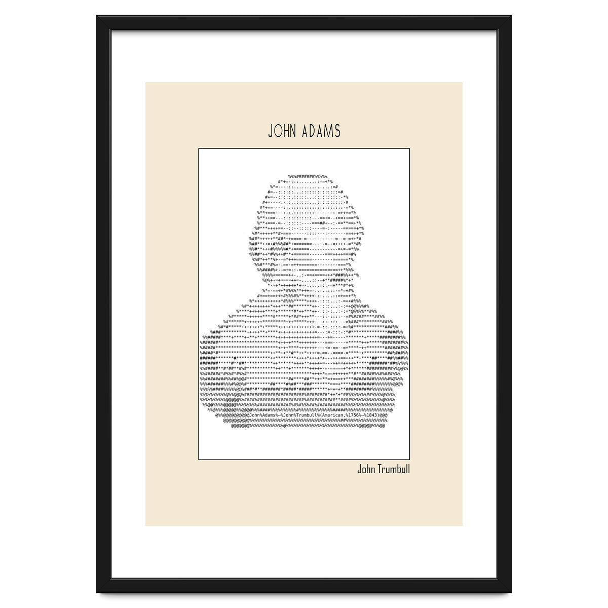 John Adams – John Trumbull (ascii Art)