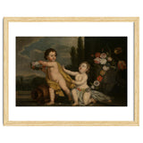 German Master (18th Century) – Two Putti with Garlands of Flowers thumbnail