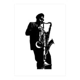 Rahsaan Roland Kirk Jazz Music Legend in Grayscale (Print Only) thumbnail