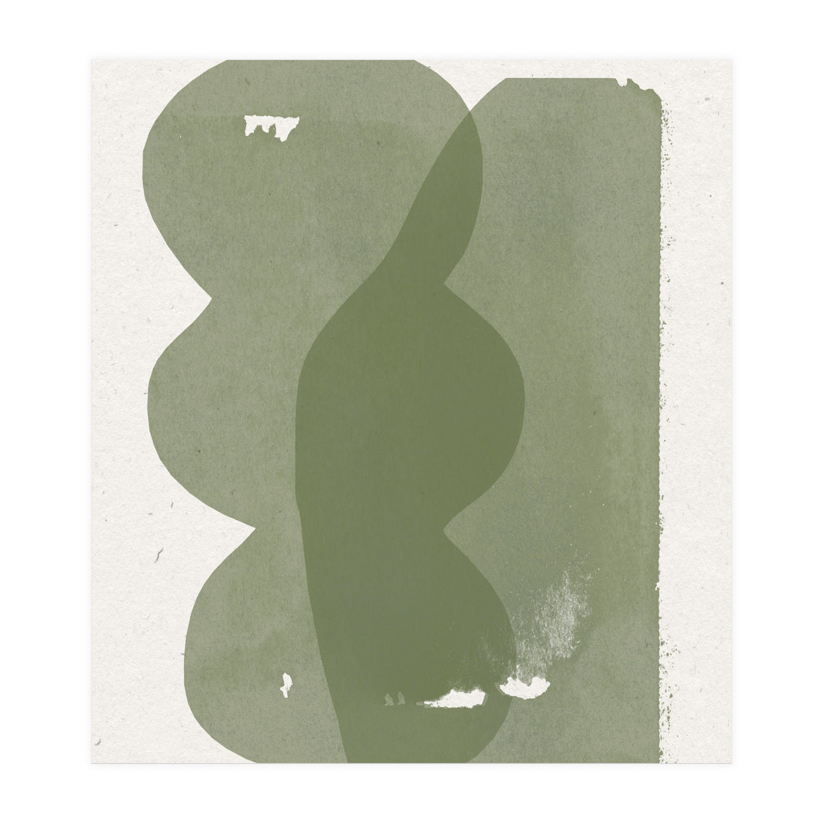GREEN WATERCOLOR SHAPES NO.1  (Print Only)