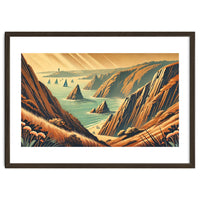 Vintage Cliffside Serenity Poster