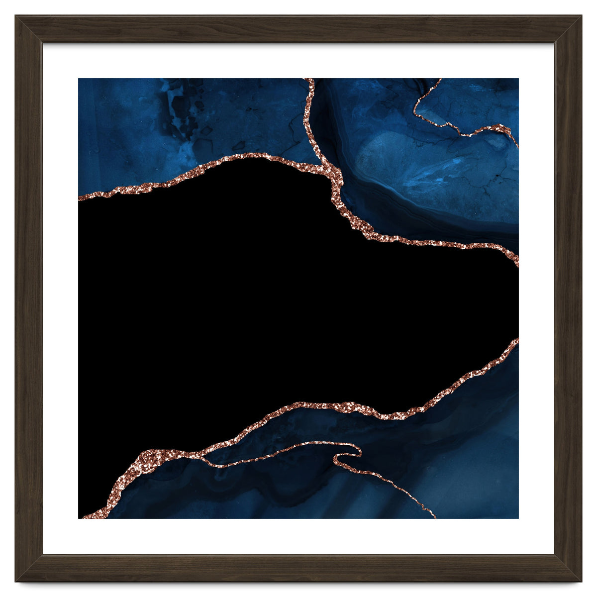 Navy & Rose Gold Agate Texture 04