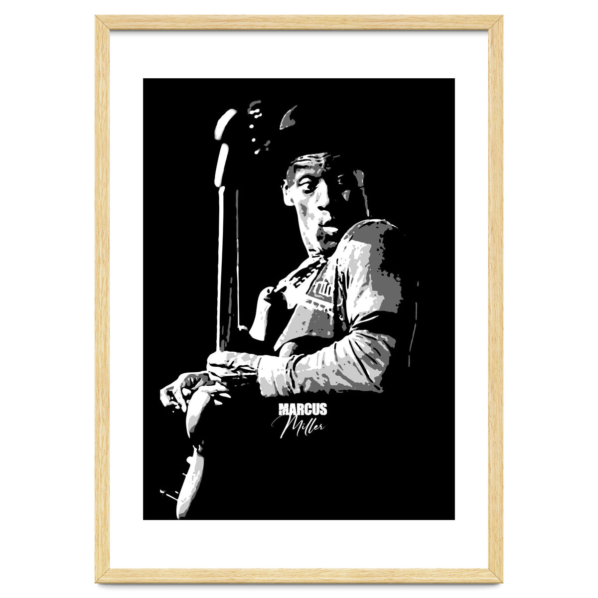 Marcus Miller American Music Legend in Grayscale