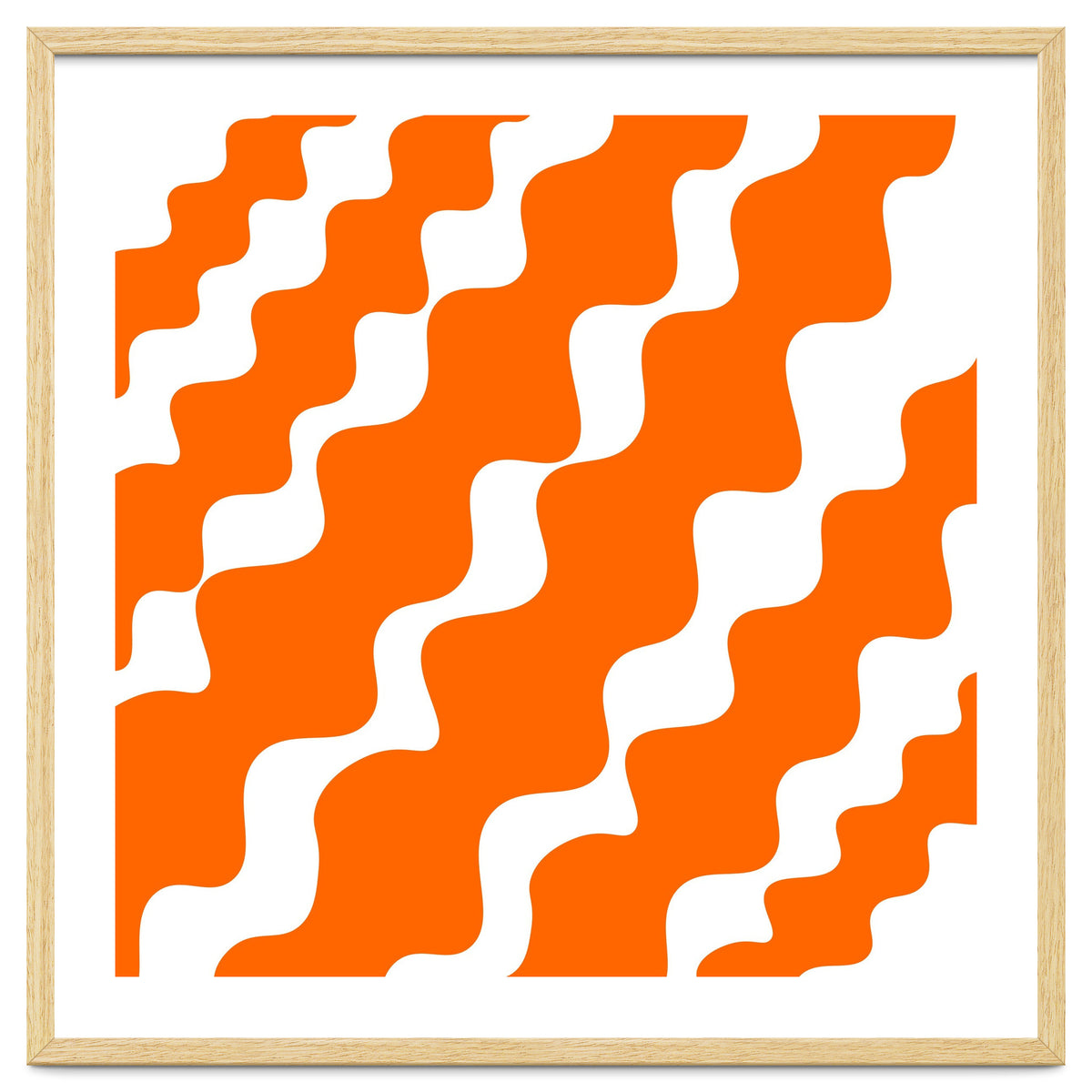 Slanting Orange Wavy Pattern