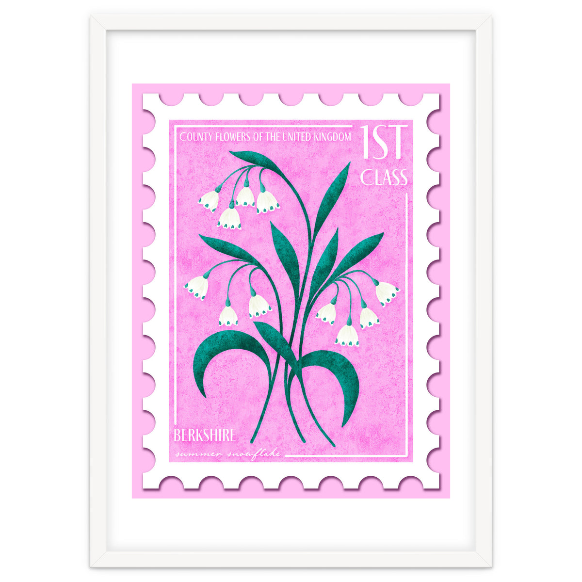 Berkshire Summer Snowflake Postage Stamp