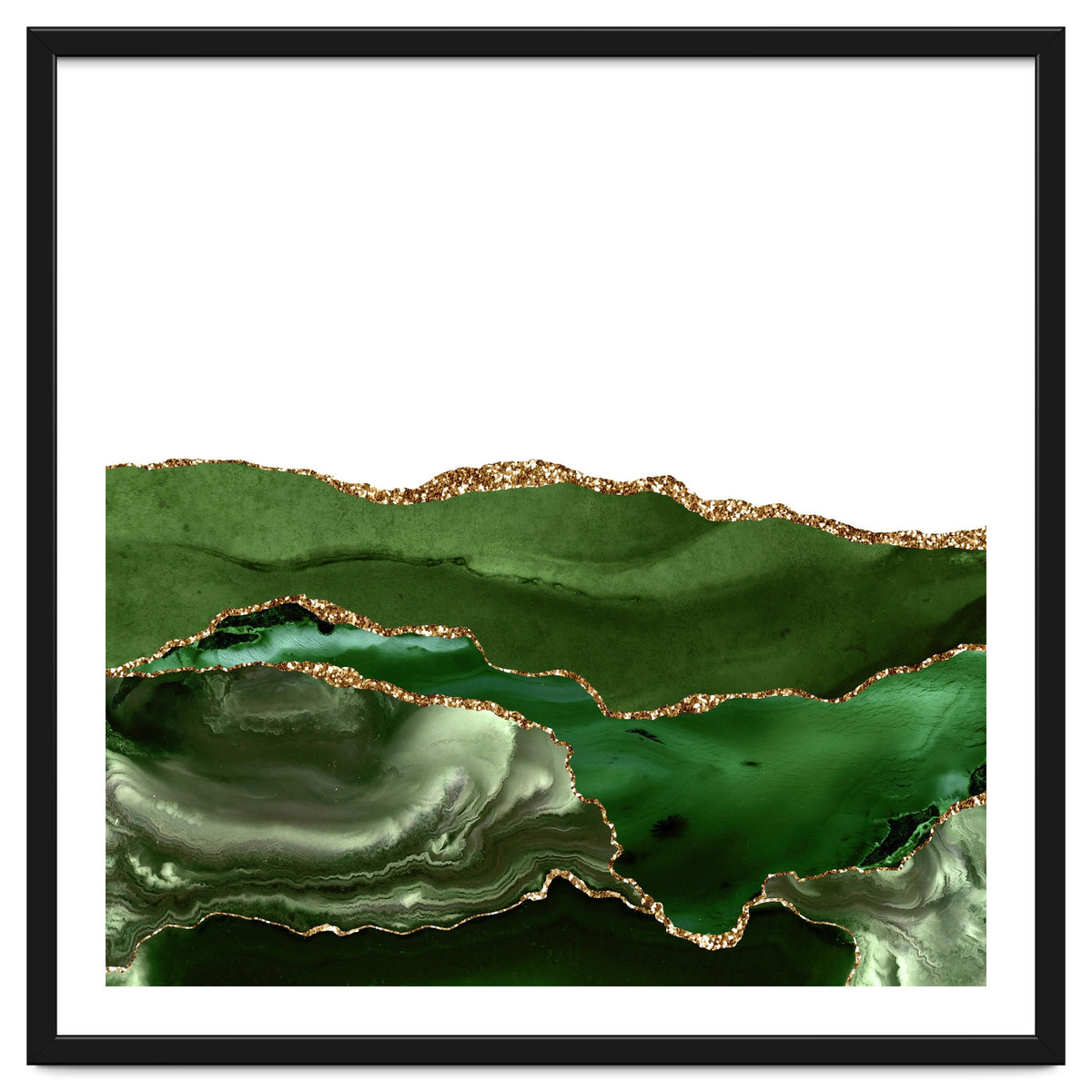 Green & Gold Agate Texture 25