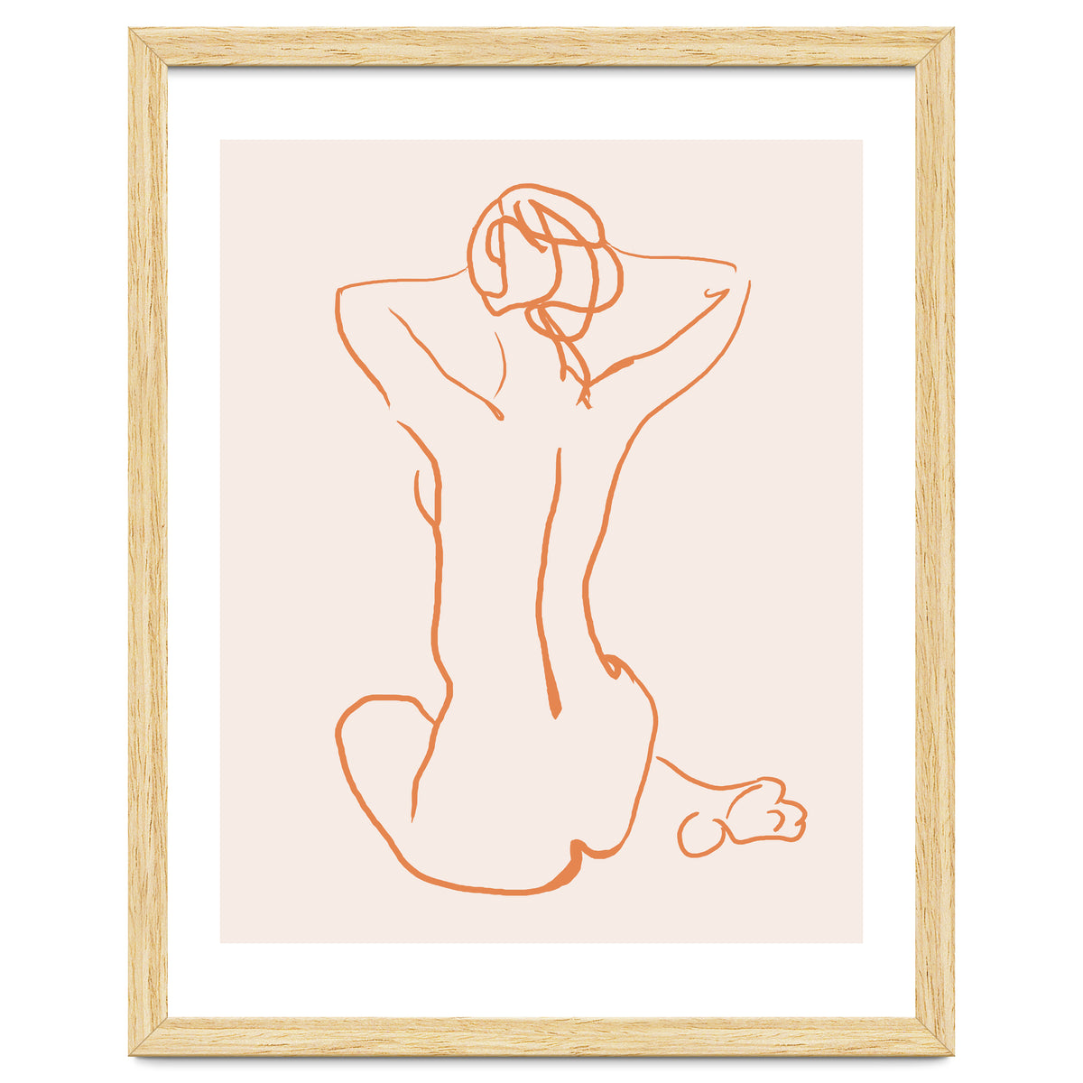 Femina, Abstract Minimal Woman Line Art Sketch, Drawing Feminine Empower Express