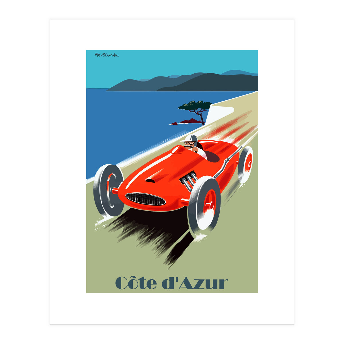 French Riviera, Race Car (Print Only)