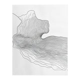 Abstract Black And White Organic Flowing Lines Pattern (Print Only) thumbnail