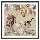 Vintage Exotic Monkeys In African Jungle Landscape thumbnail