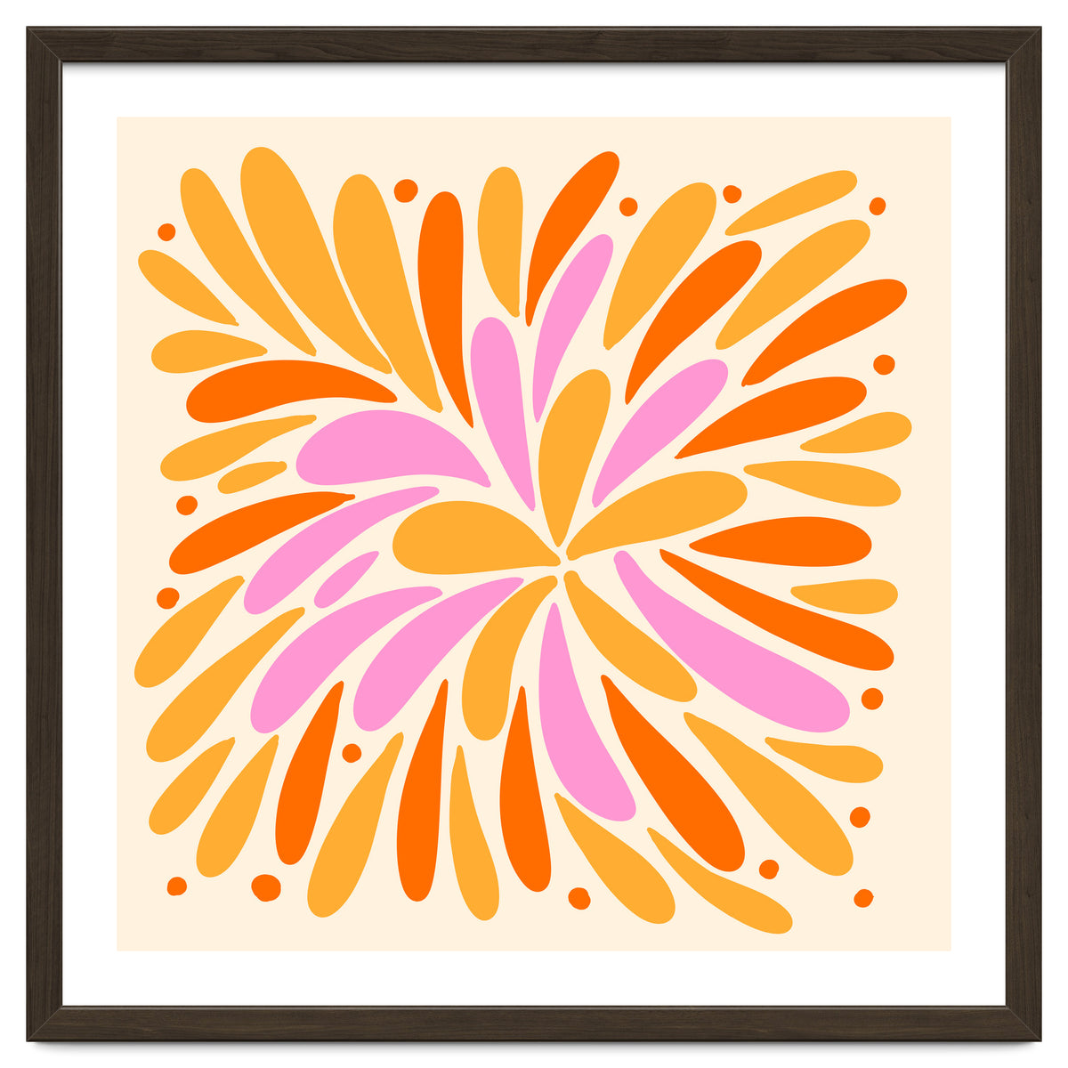 Floral Burst - pink, yellow and orange