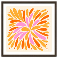 Floral Burst - pink, yellow and orange