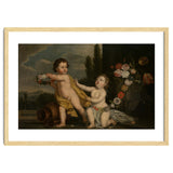 German Master (18th Century) – Two Putti with Garlands of Flowers thumbnail