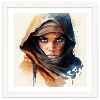 Watercolor Tuareg Woman #1