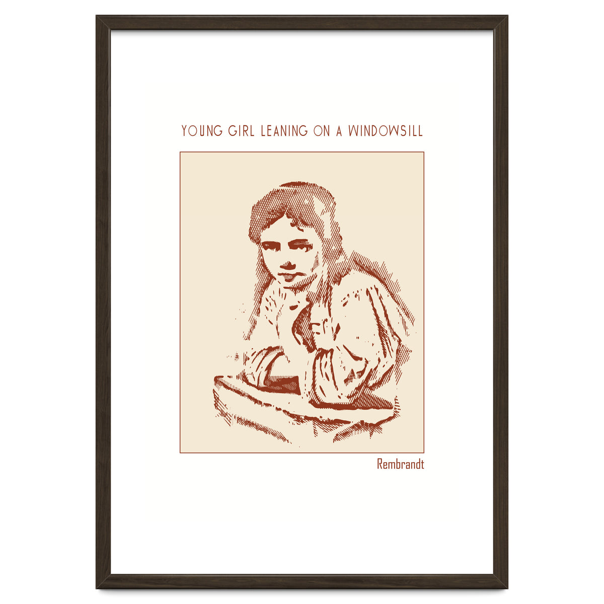 Young Girl Leaning On A Windowsill – Rembrandt Harmenszoon Van Rijn