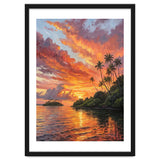 Impressionist Tropical Sunset Over Paradise Island thumbnail