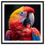 Scarlet Macaw Parrot Headshot Vibrant Colors thumbnail