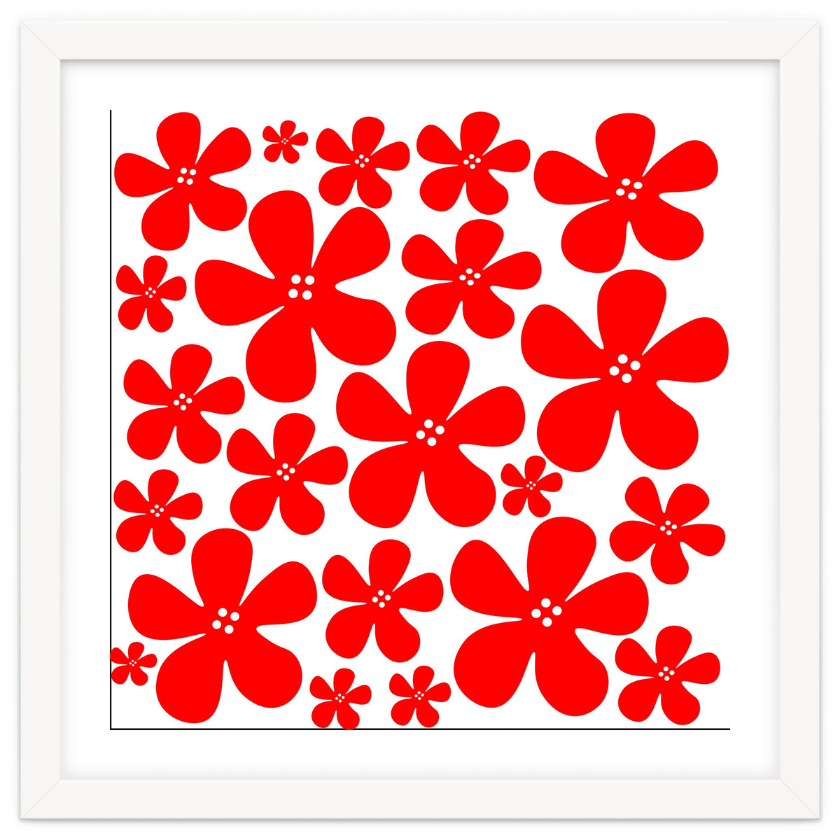 Red Flowers Pattern