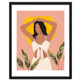 Fold Up The Sun & Take It Wherever You Go, Bohemian Woman Self Love Self Care Pastel , Plant Lady Tropical Boho Contemporary thumbnail