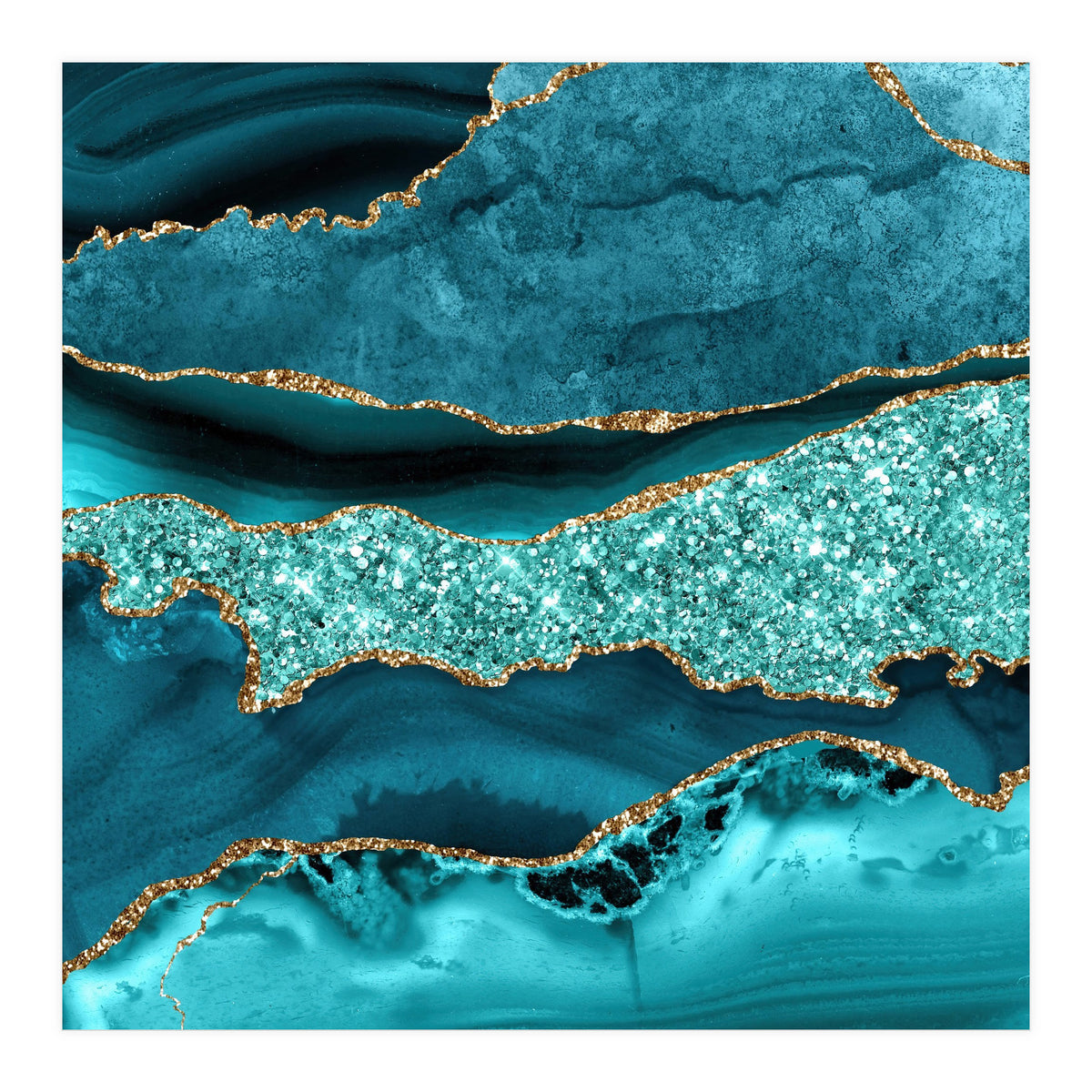Agate Glitter Ocean Texture 12 (Print Only)
