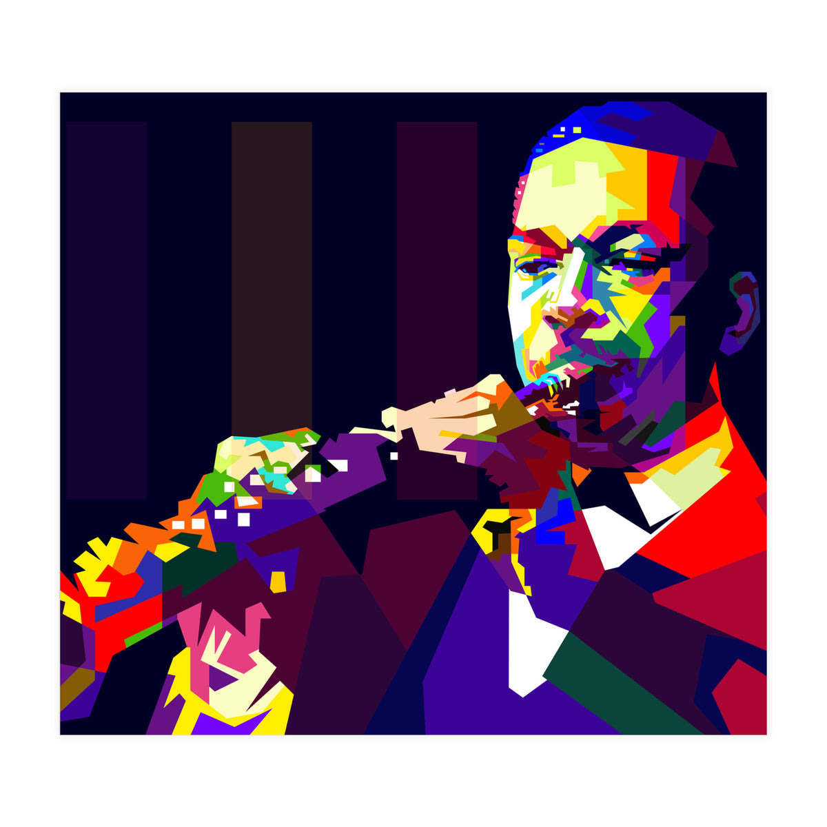 John Coltrane Jazz Musician Pop Art WPAP (Print Only)