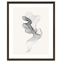 Abstract Black And White Swirling Lines Flowing Form