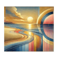 Sundown Serenity Scene In Art Deco (Print Only)