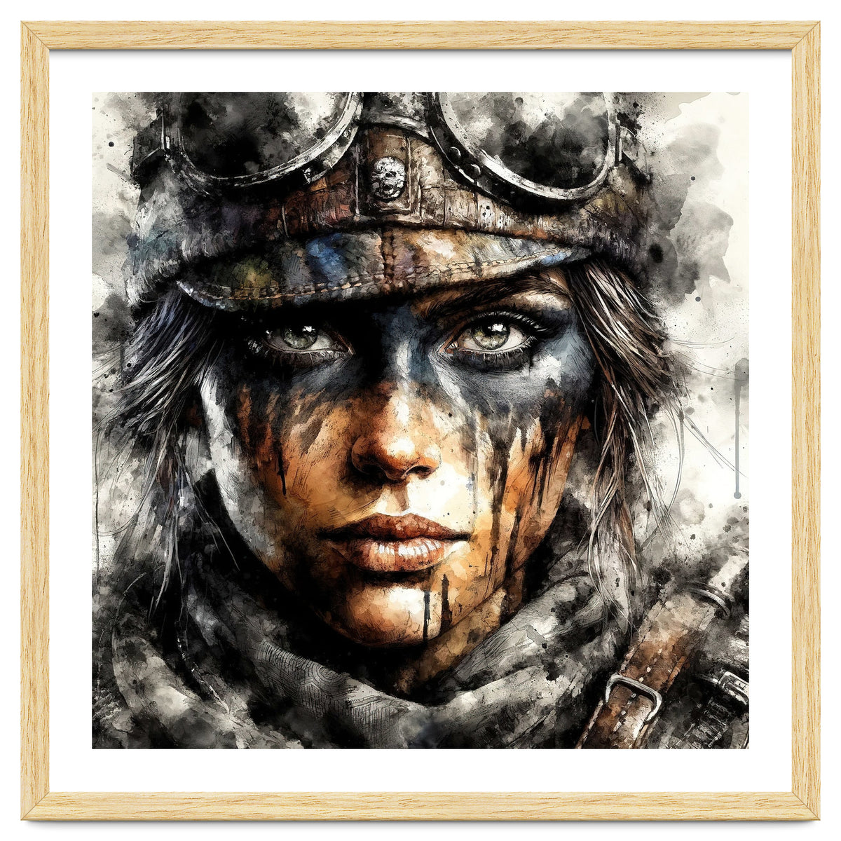 Warrior Woman With Aviator Goggles