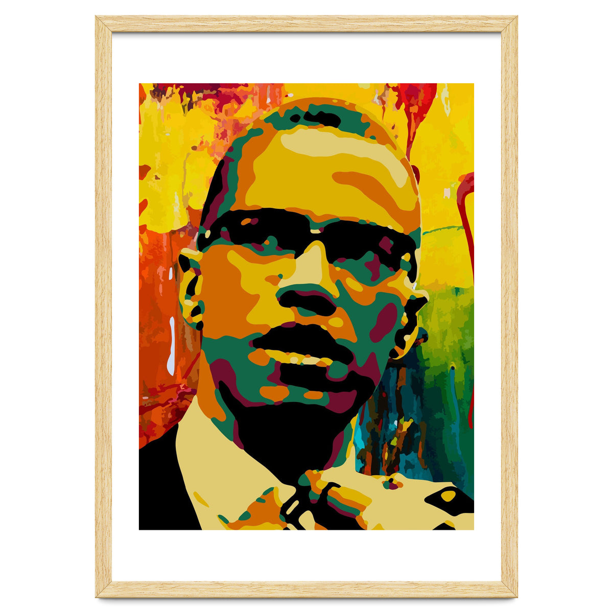 Malcolm X Colorful Abstract Art 2