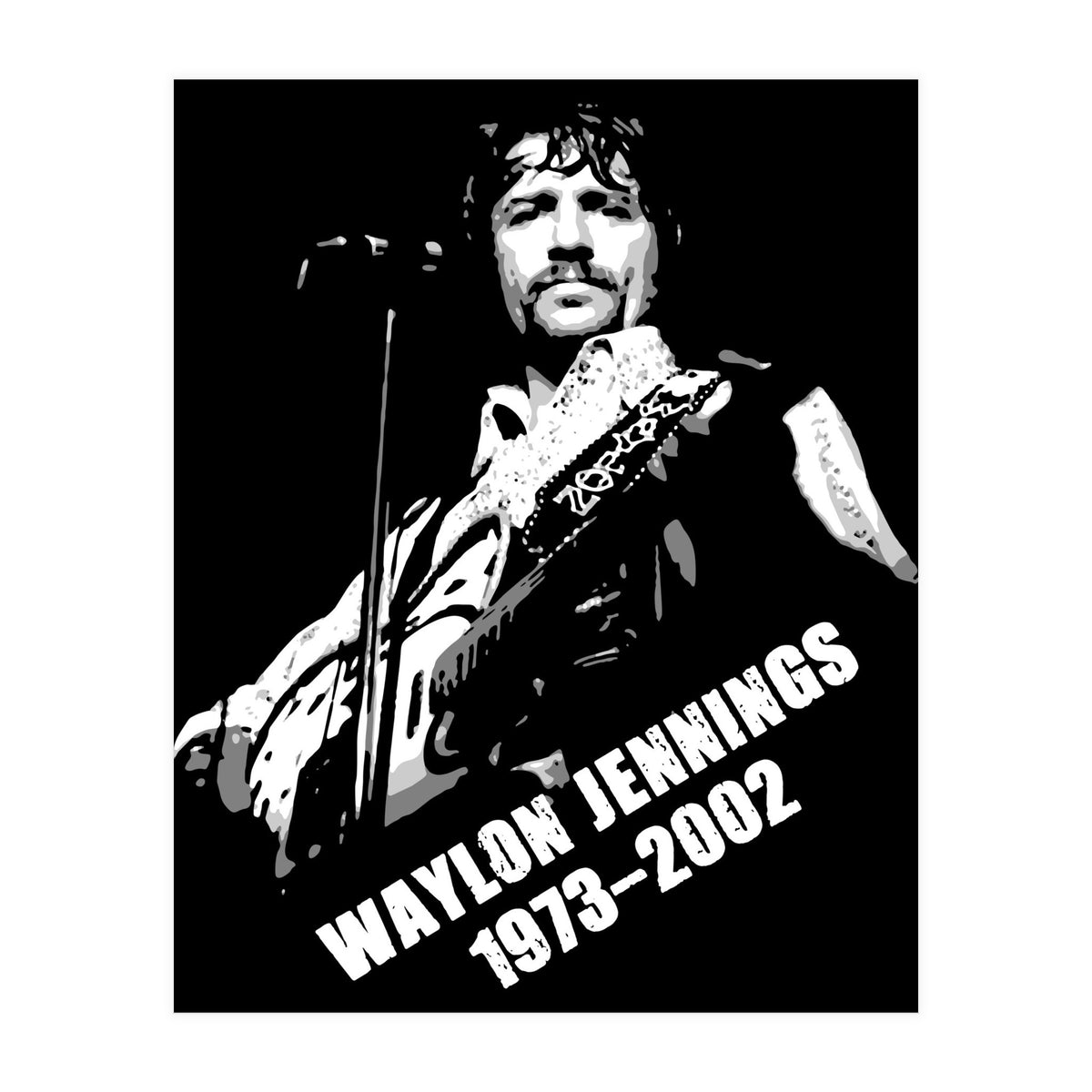 Waylon Jennings American Musician Legend (Print Only)
