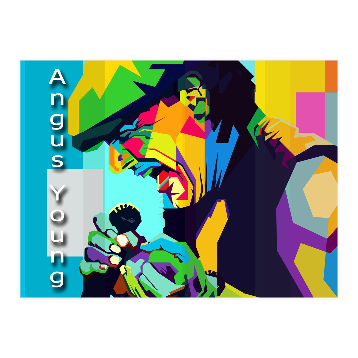 Angus Young Rock Singer Pop Art WPAP (Print Only)
