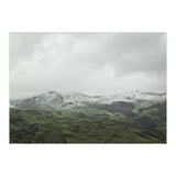 Snow-covered green mountains - Iceland (Print Only) thumbnail
