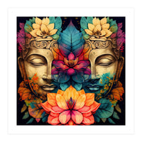 Twin Lotus Buddha Portrait (Print Only)