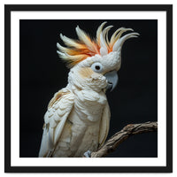 White Cockatoo Parrot Bird Perched On Branch