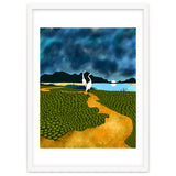 Great Egrets On Honeymoon Island, Heron Wildlife Painting Nature Landscape, Travel Dark Scenic Birds Love Animals Lake Bohemian thumbnail
